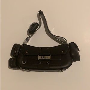 Dior purse black leather purse